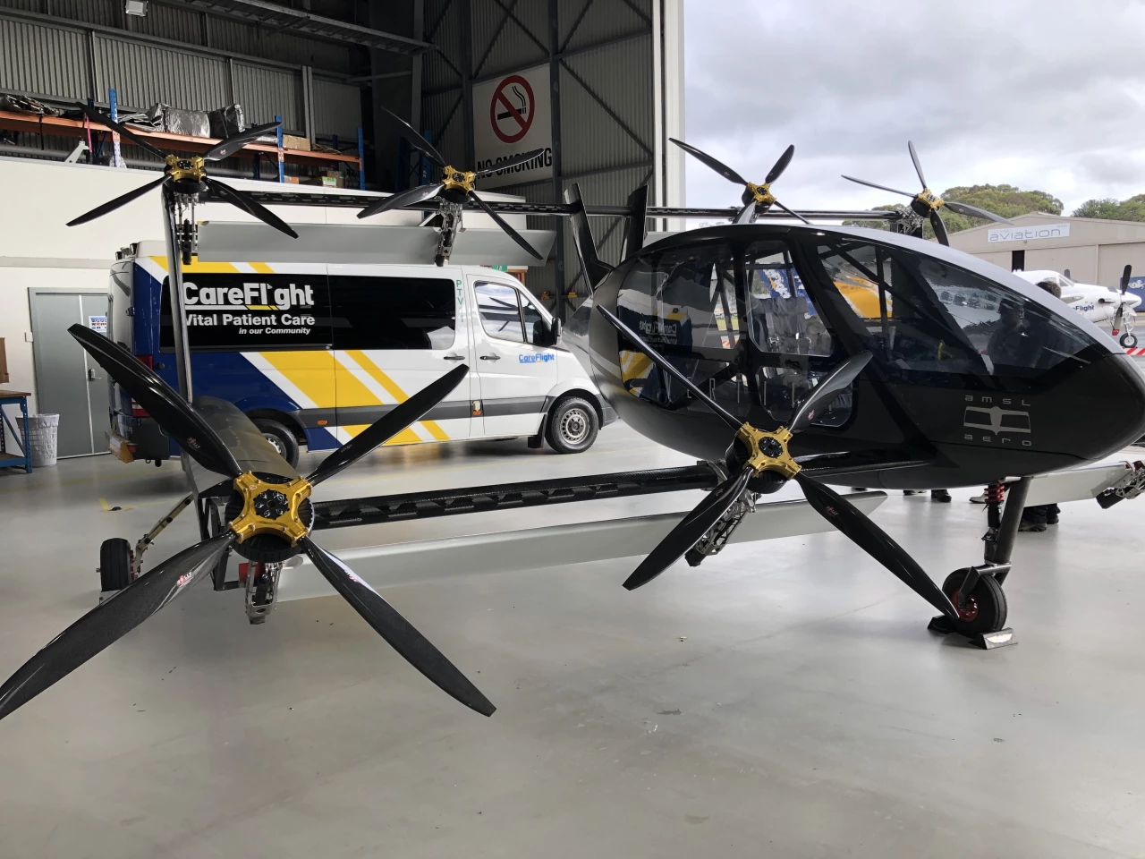 Vertiia EMS eVTOL aircraft Vertiia EMS eVTOL aircraft full-scale prototype